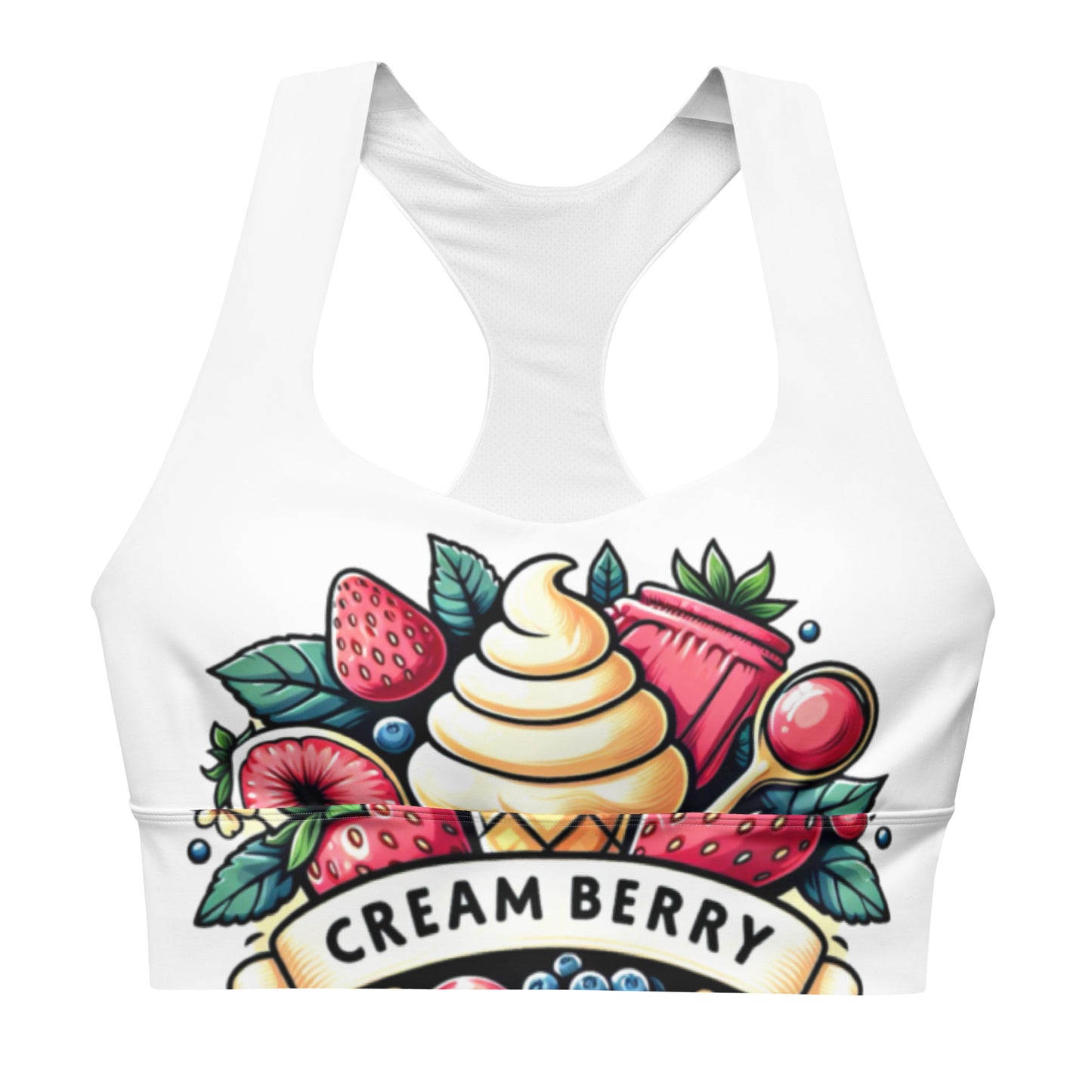 Women's CPG "Cream Berry" Longline sports bra